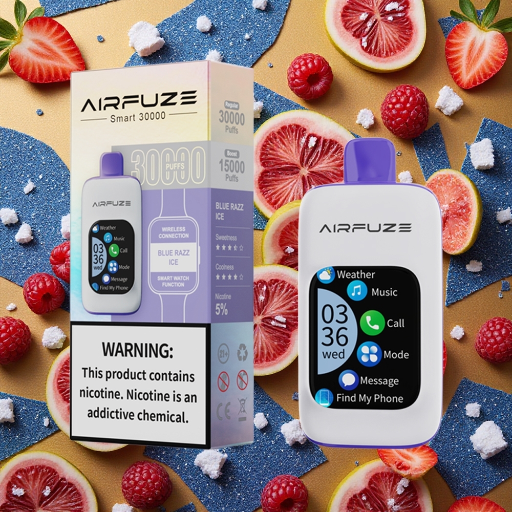 AirFuze Smart 30000 Puffs Pod Desechable Azul Frambuesa Hielo 900mAh