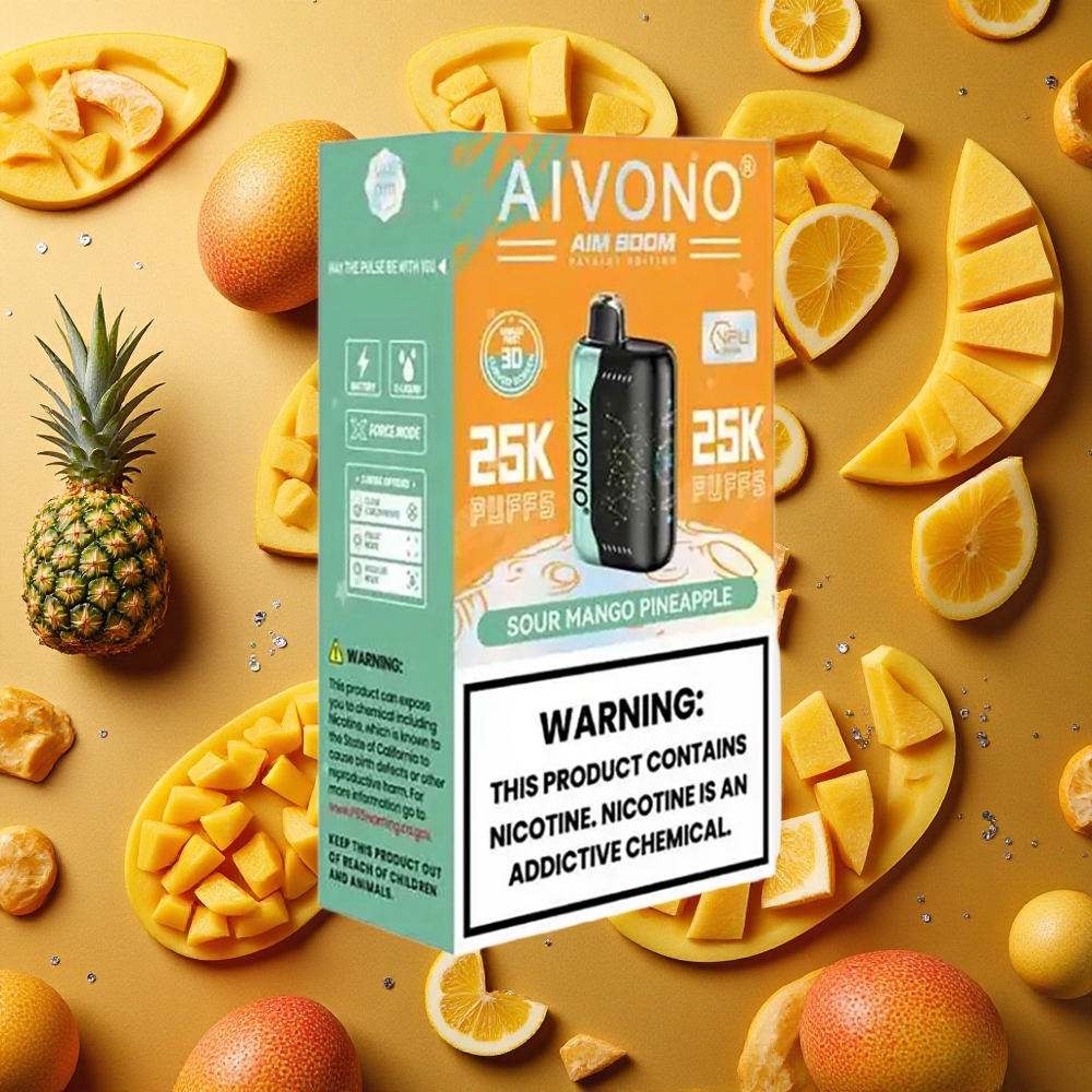 Aivono Aim Boom 25000 Puffs Mango Piña Ácido 28ml 650mAh
