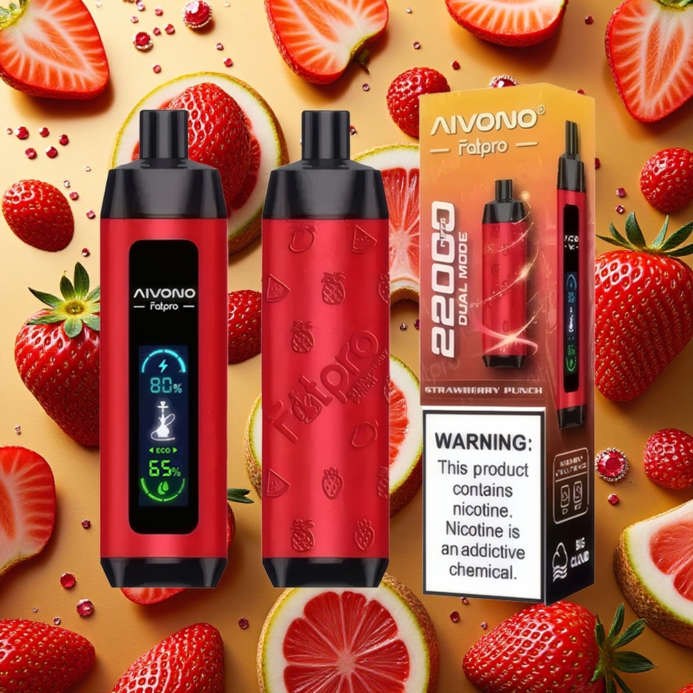 Aivono Aim Fatpro 22000 Puffs Fresa Punch 28ml 0% 2% 3% 5% Nicotina