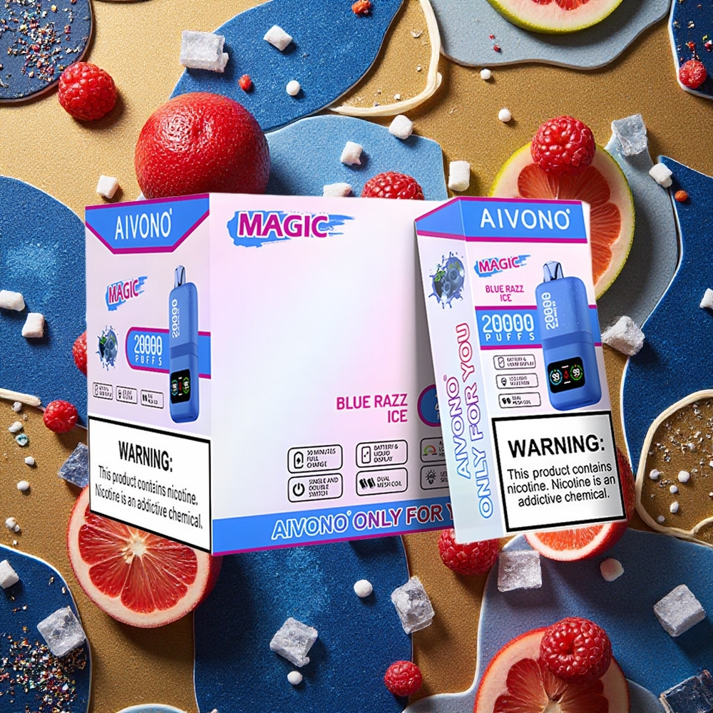 Aivono Aim Magic 20000 Puffs Dispositivo Vape Azul frambuesa hielo Dual Mesh