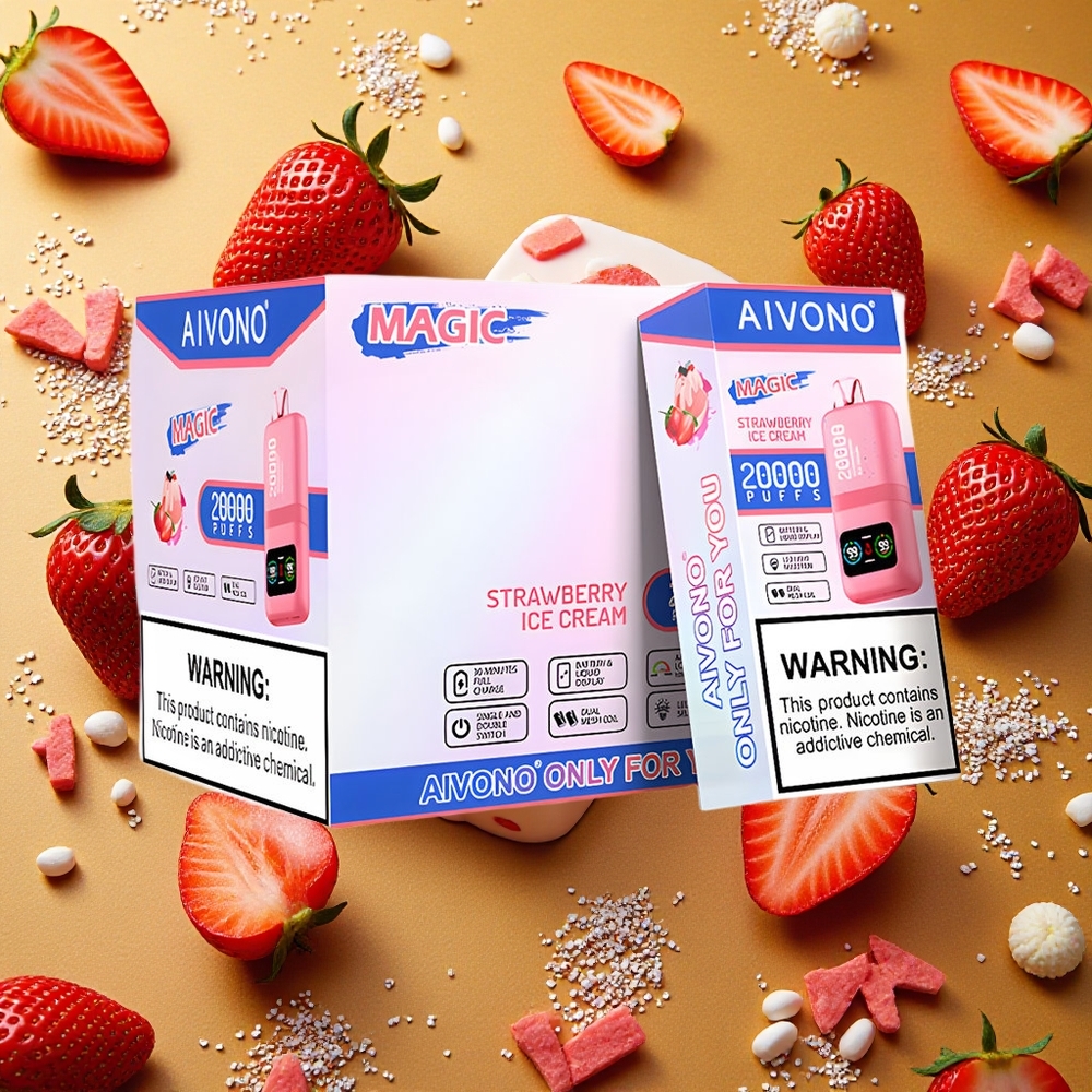 Aivono Aim Magic 20000 Puffs Fresa Helado 26ml Dual Mesh