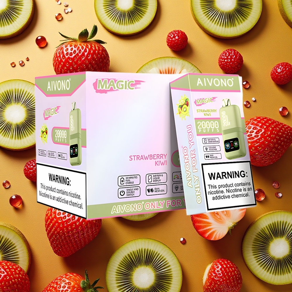 Aivono Aim Magic 20000 Puffs Fresa-Kiwi Dual Mesh Coils LCD