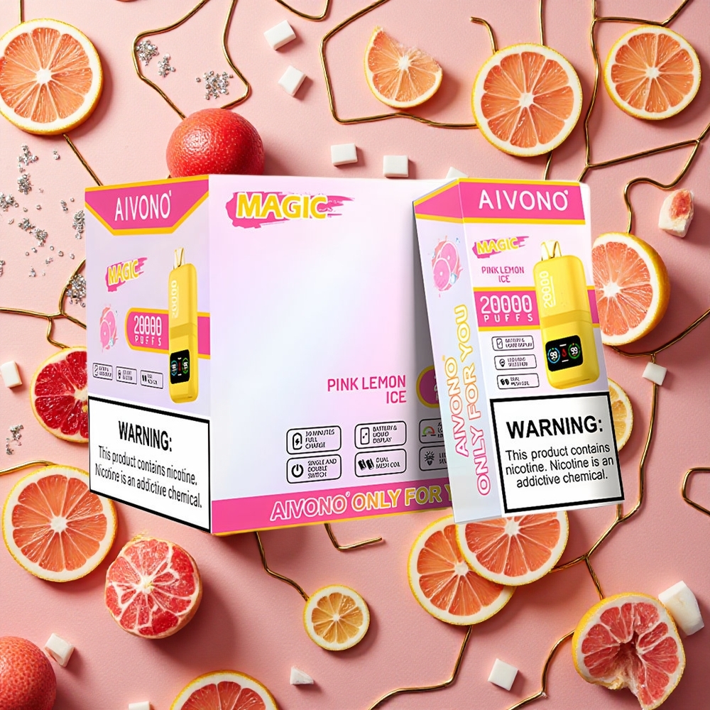 Aivono Aim Magic 20000 Puffs Vape Limón Rosa Hielo 26ml Dual Mesh
