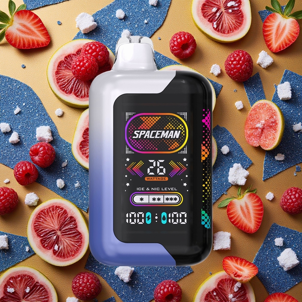 SMOK SPACEMAN SP40000 Vape Desechable 40000 Puffs Arándano Azul Hielo Pantalla LED