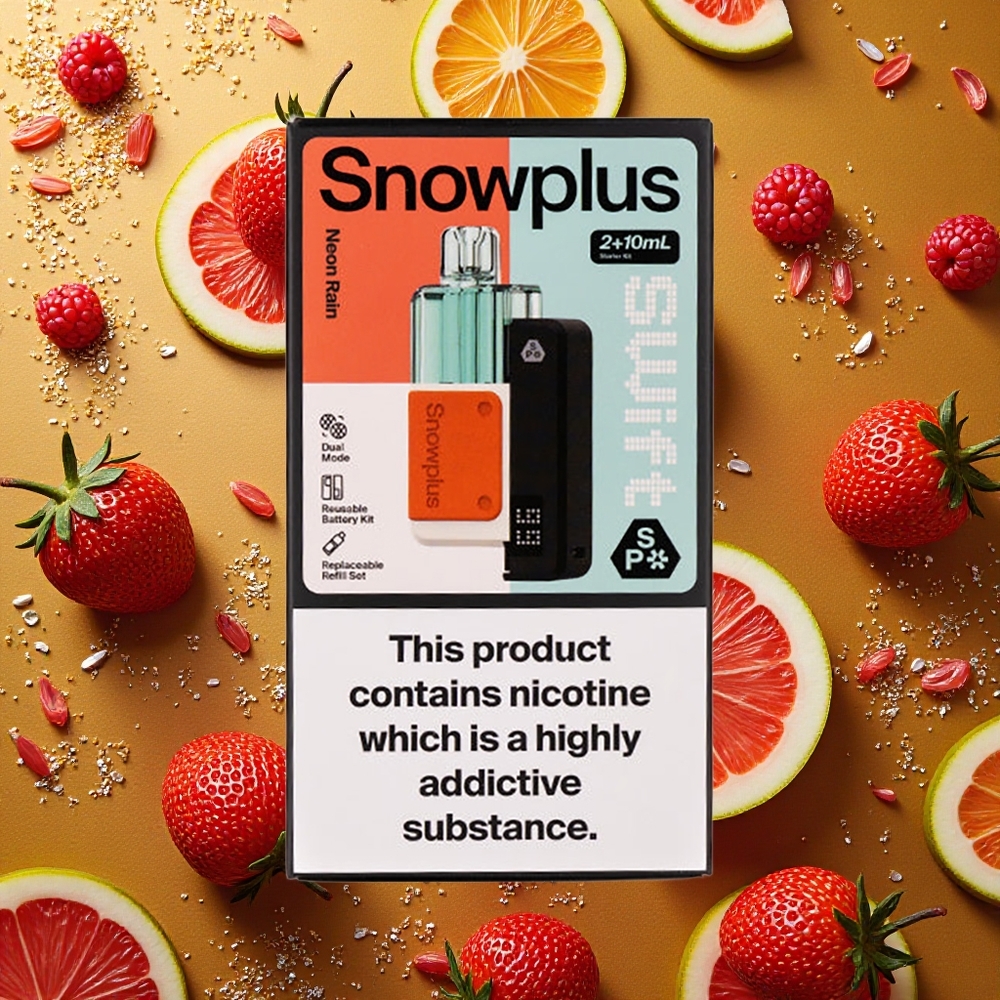 Snowplus Swift 5000 Puffs Kit Pod Prellenado Lluvia Neon y Nieve 10ml 2% Nicotina