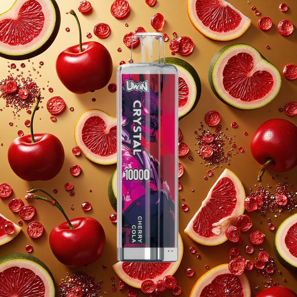 UWIN Crystal 10000 Puffs Vape Cereza Cola con RGB y 18ml