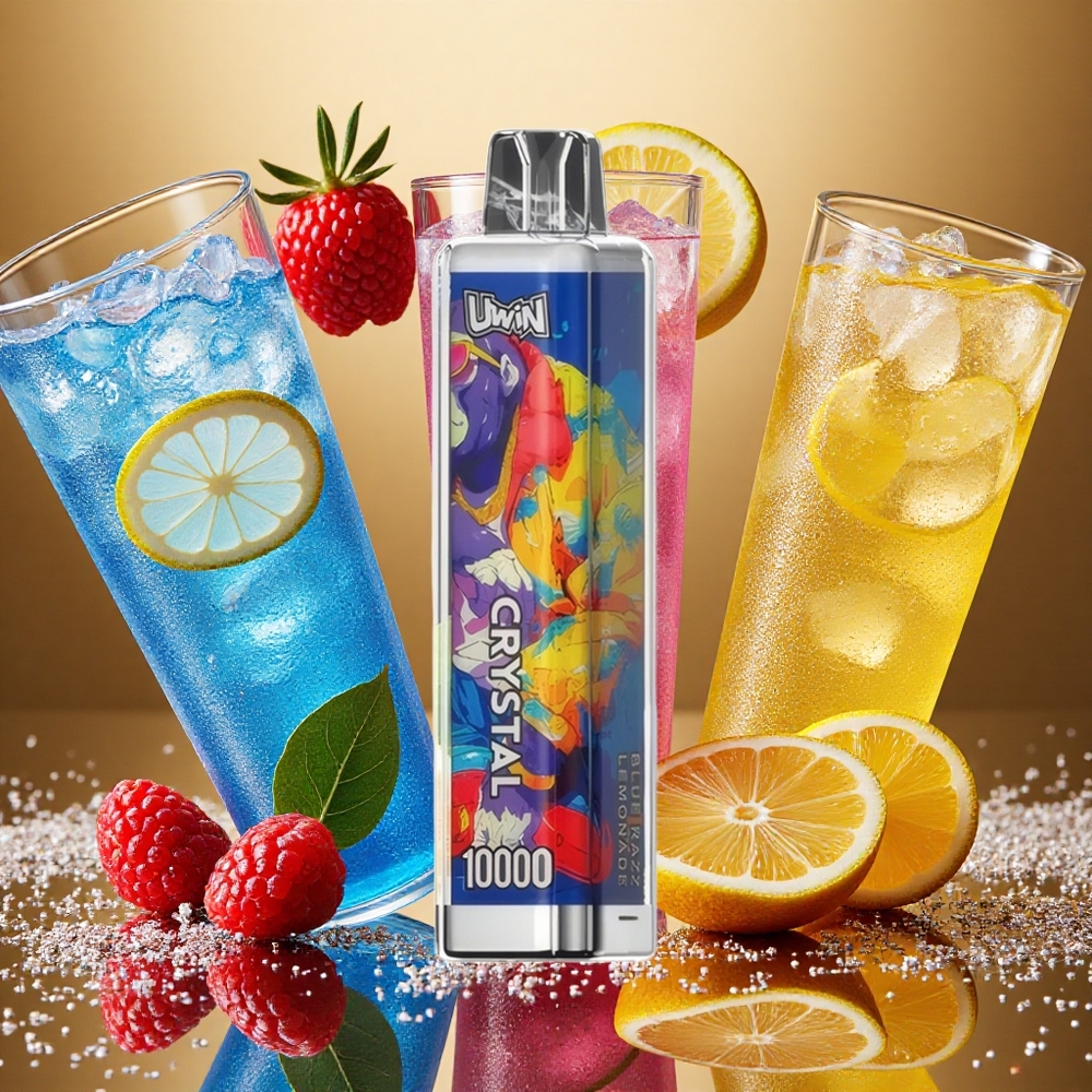 UWIN Crystal 10000 Puffs Vape Desechable Limón Frambuesa Azul RGB 18ml