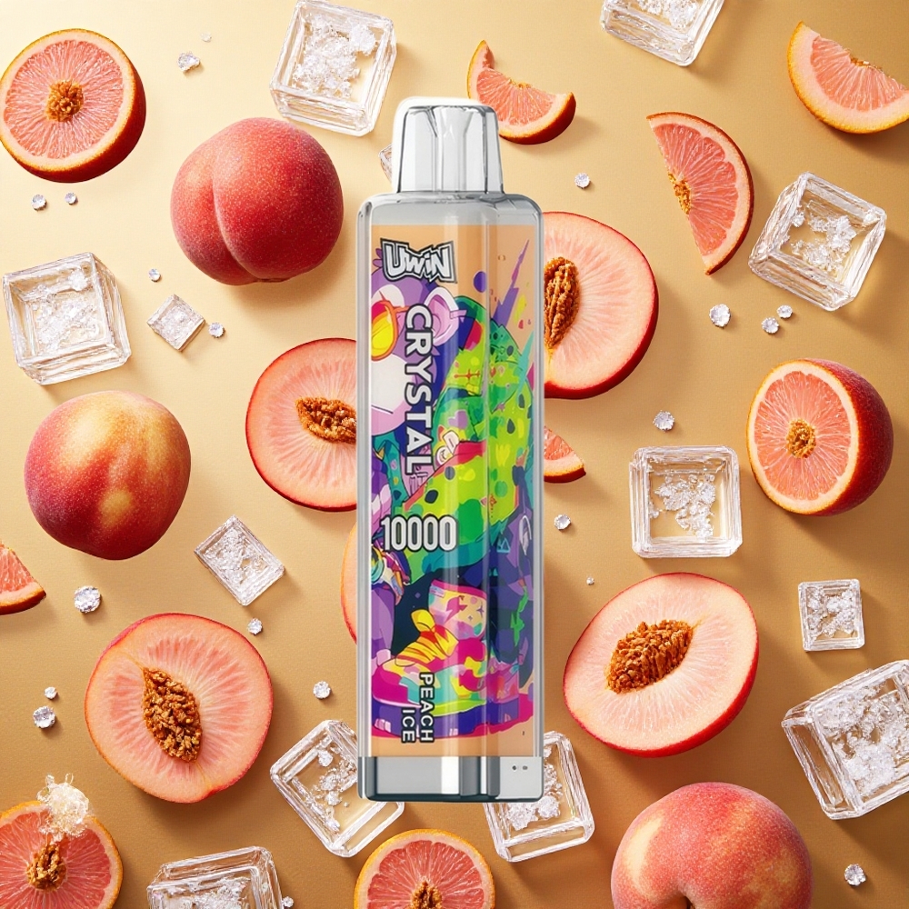 UWIN Crystal 10000 Puffs Vape Melocotón Hielo 18ml RGB