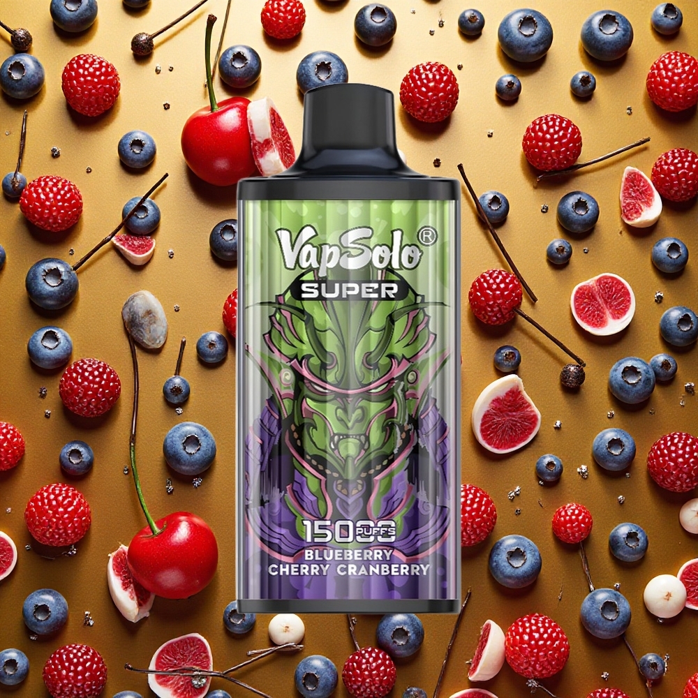 Vapsolo Super 15000 Puffs Arándano Cereza Azulillo 40ml Tipo-C