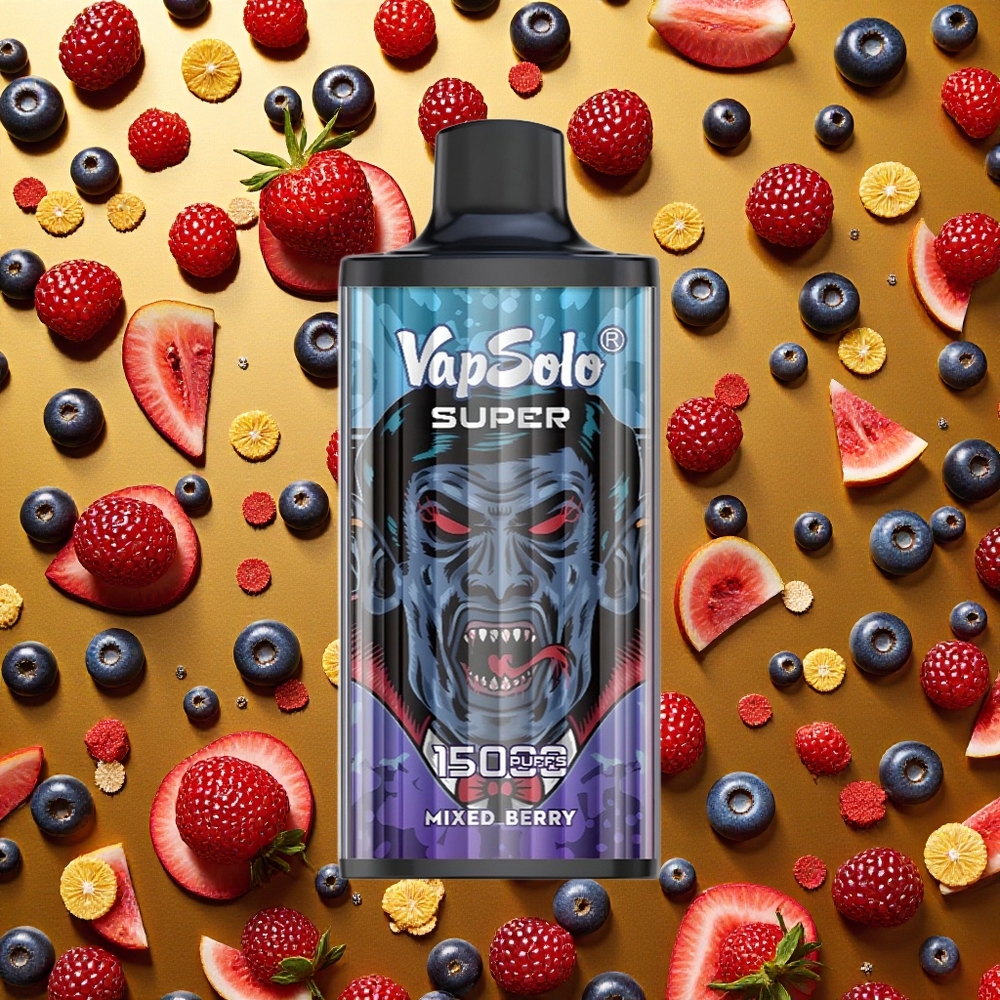 Vapsolo Super 15000 Puffs Mezcla de Bayas 40ml Tipo-C