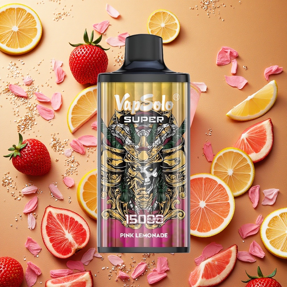 Vapsolo Super 15000 Puffs Rosa Limonada 40ml Tipo-C