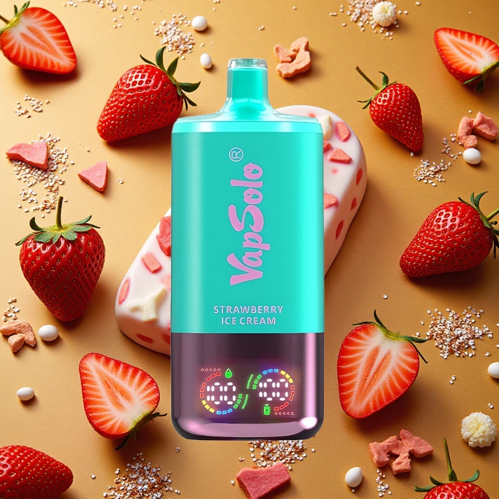 VapSolo Triple 30000 Puffs Fresa Crema Helada 40ml