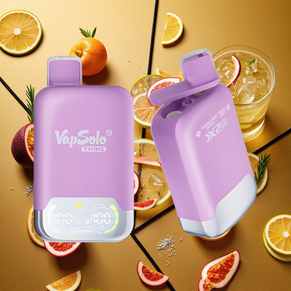 Vapsolo Twins 20000 Puffs Vape Mojito Fruta de la Pasión & Triple Menta 40ml Tipo-C