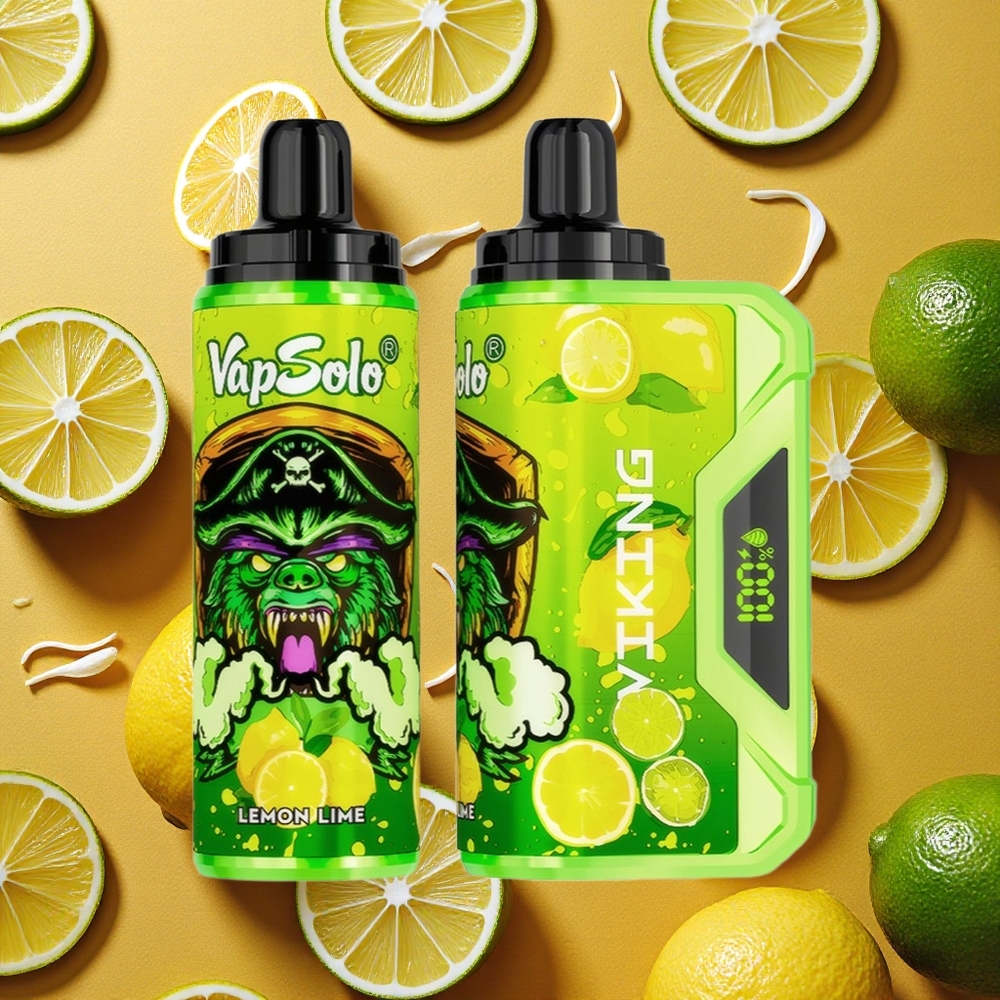 VapSolo VIKING 12000 Puffs E-Líquido 22ml Lima Limón Vape Desechable