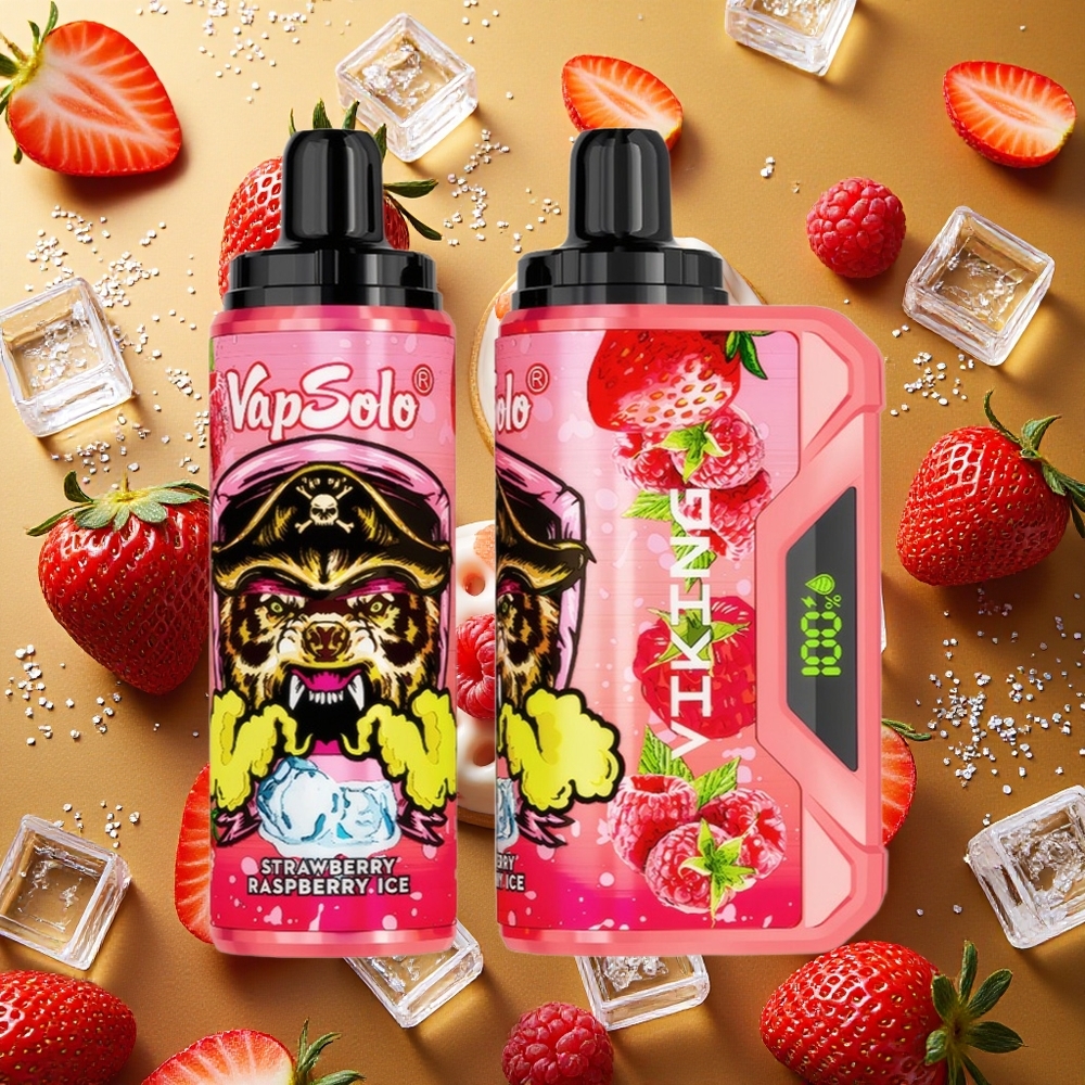 VapSolo VIKING 12000 Puffs Fresa Frambuesa Hielo 22ml Tipo-C