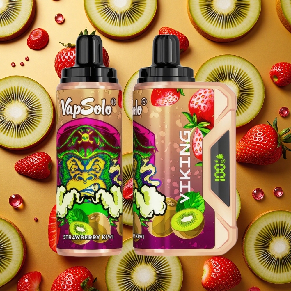 VapSolo VIKING 12000 Puffs Fresa Kiwi 22ml Tipo-C