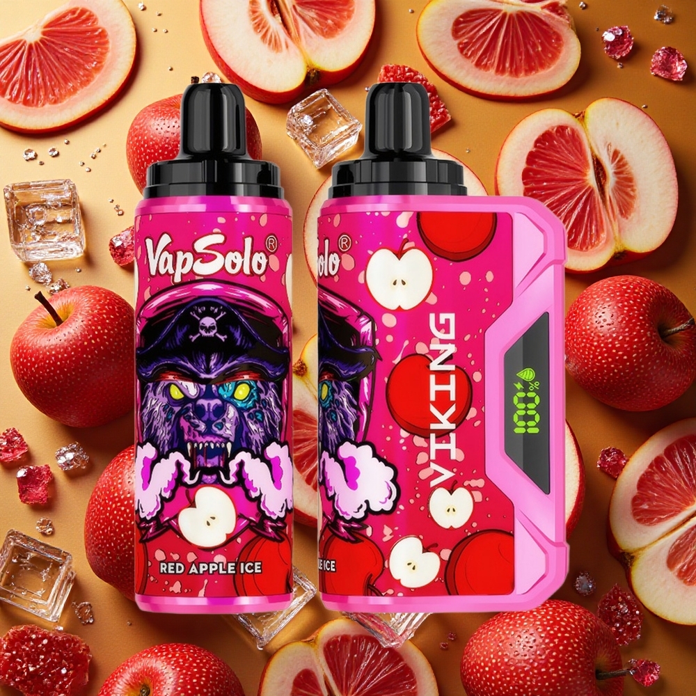VapSolo VIKING 12000 Puffs Manzana Roja Hielo 22ml Tipo-C