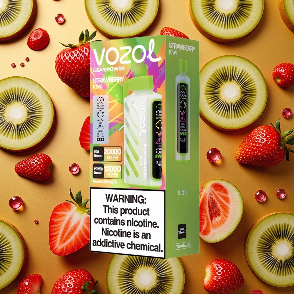 VOZOL Gear Power 20000 Puffs Fresa Kiwi Pantalla Completa Dual Mesh