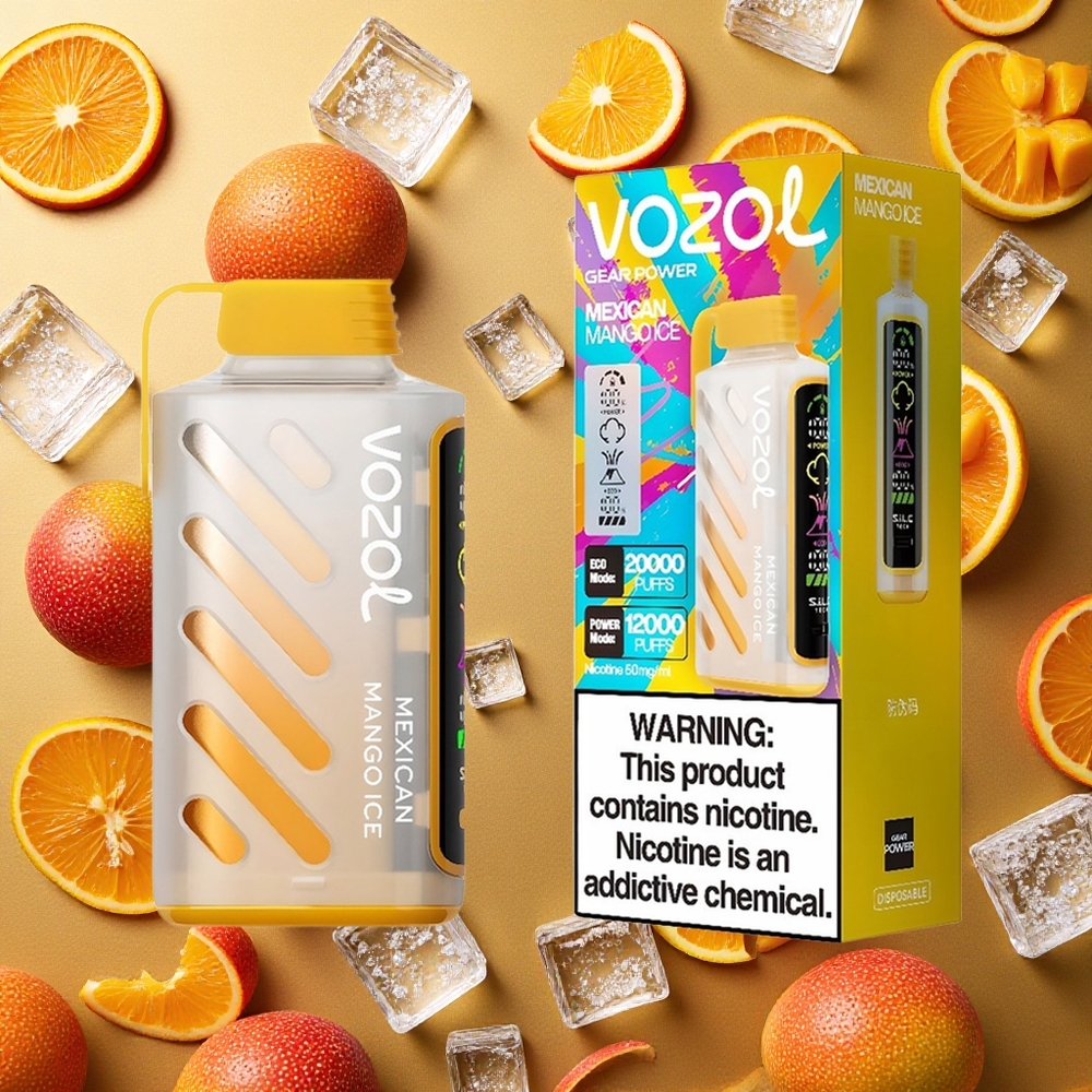 VOZOL Gear Power 20000 Puffs Mango Mexicano Hielo Pantalla Completa