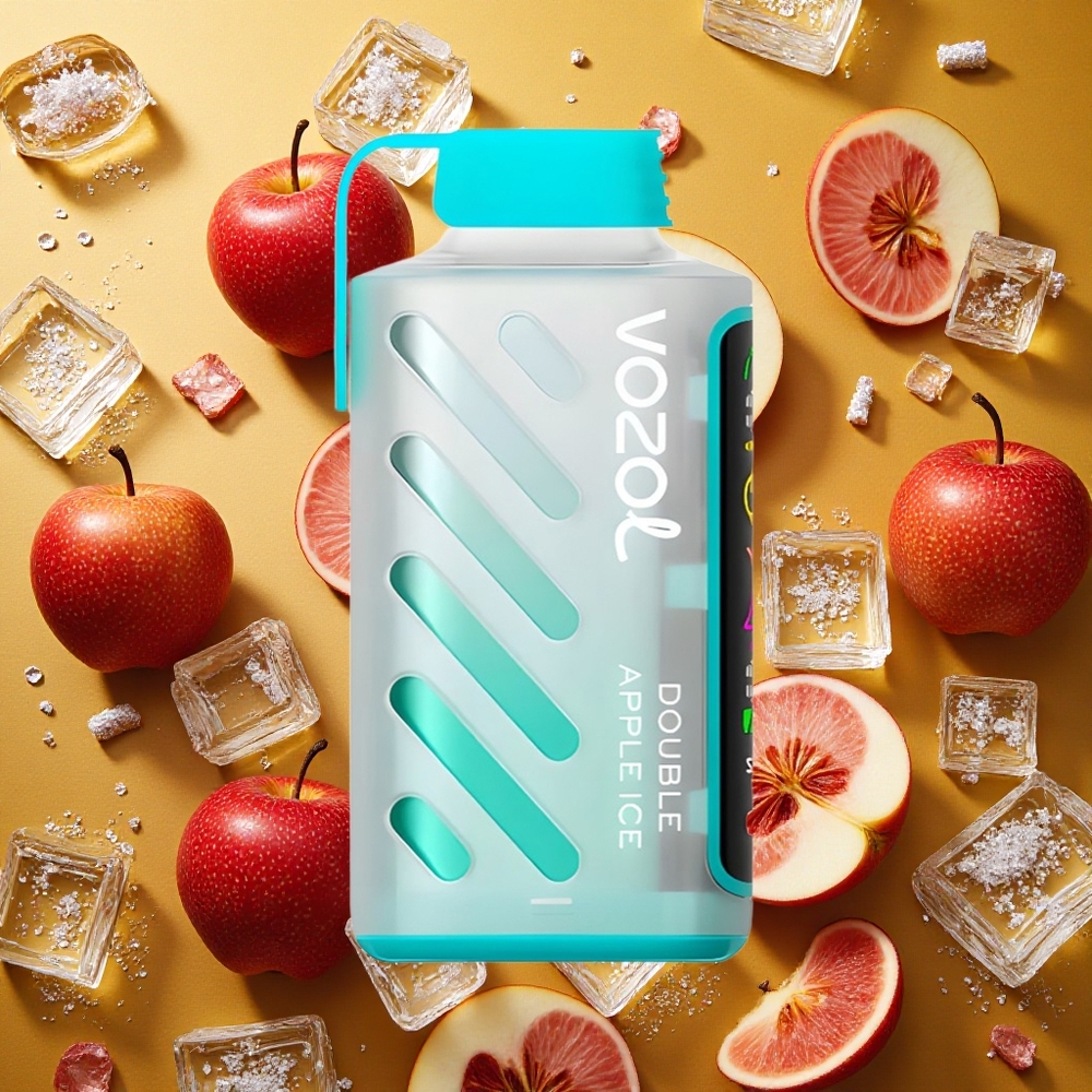 VOZOL Gear Power 20000 Puffs Manzana Doble Hielo Pantalla Completa Dual Mesh