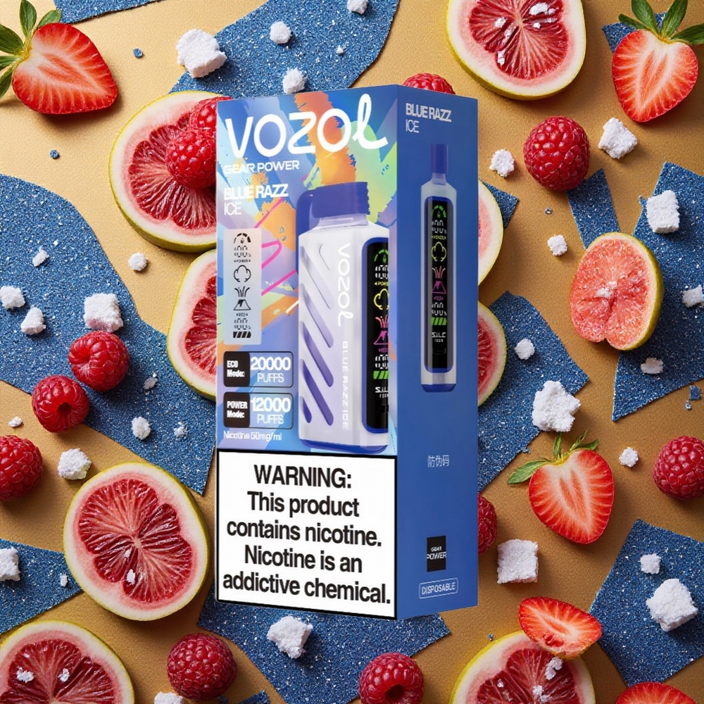 VOZOL Gear Power 20000 Puffs Vape Dual Malla Azul Frambuesa Hielo 20mL