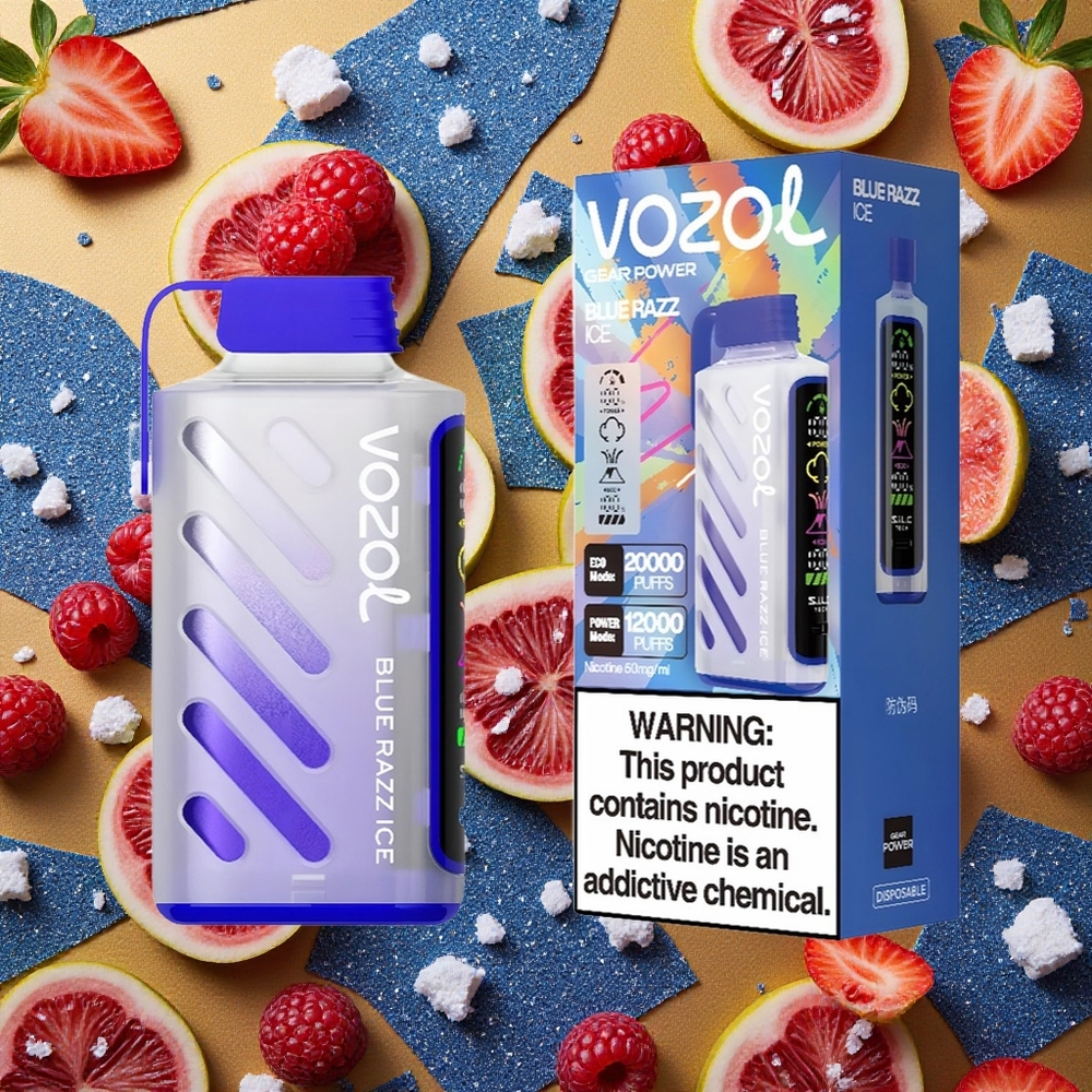 VOZOL Gear Power 20000 Puffs Vape Dual Malla Azul Frambuesa Hielo 20mL