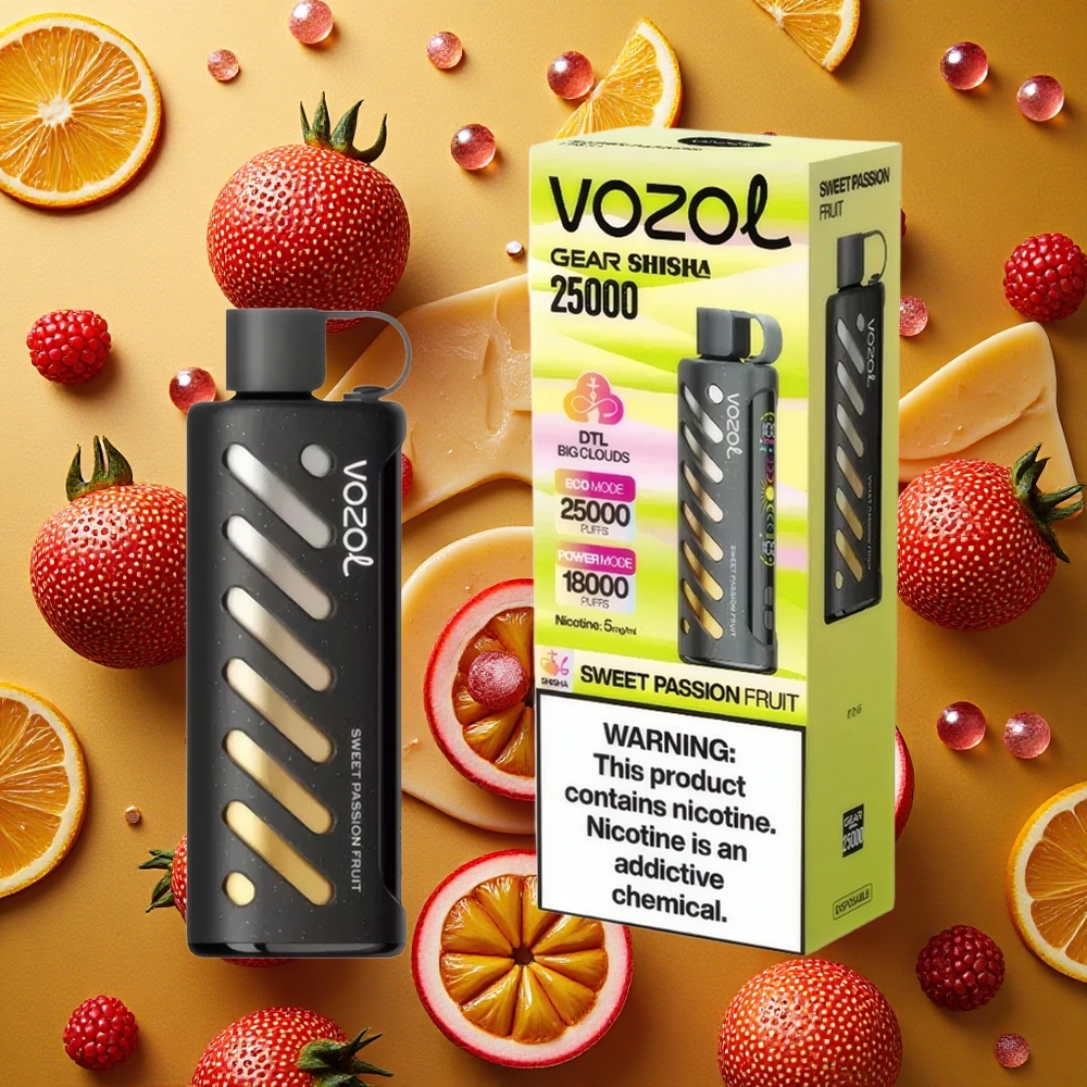 VOZOL Gear Shisha 25000 Puffs Dulce Fruta de la Pasión S.i.L.C Tech