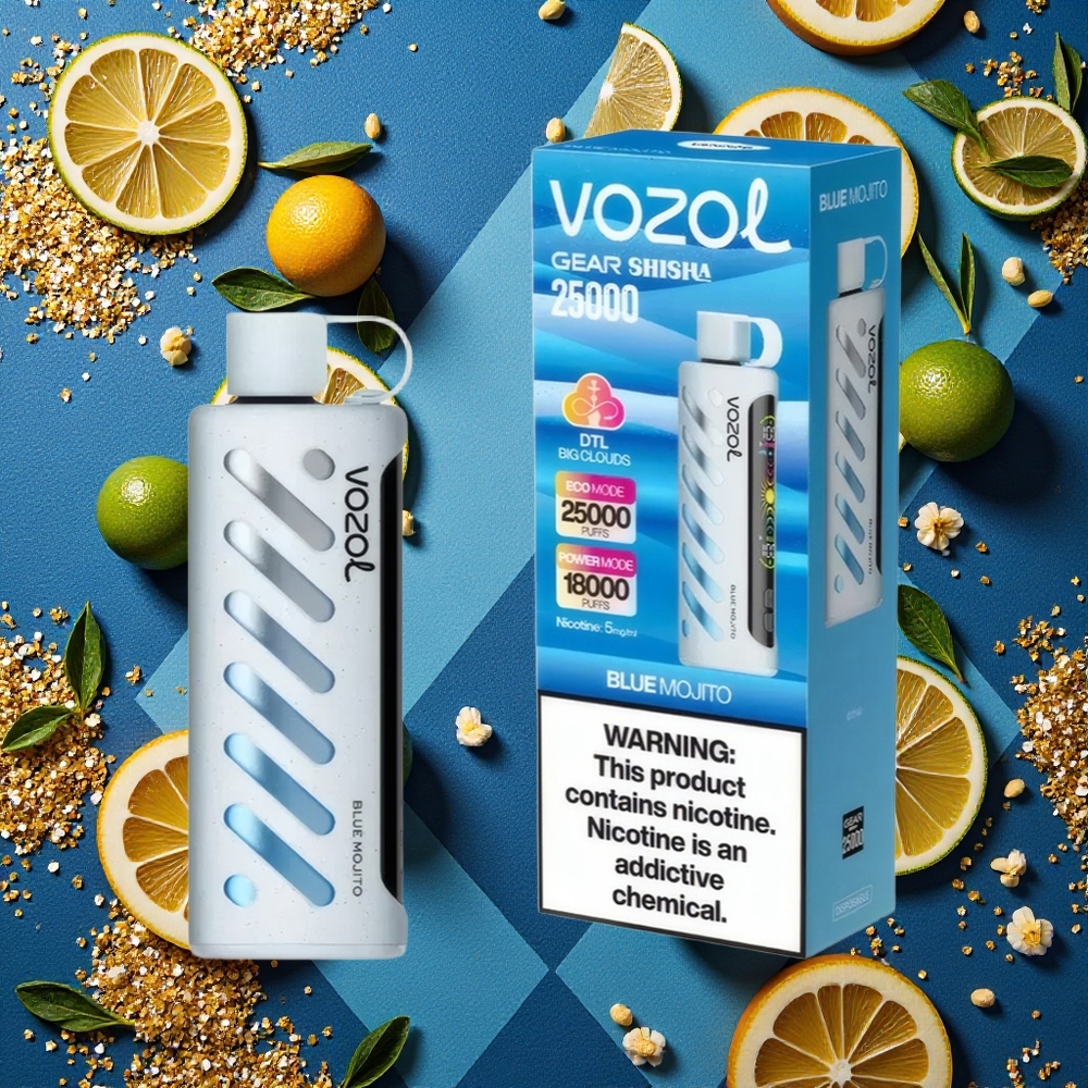 VOZOL Gear Shisha 25000 Puffs Mojito Azul 30 Sabores Dual Mesh