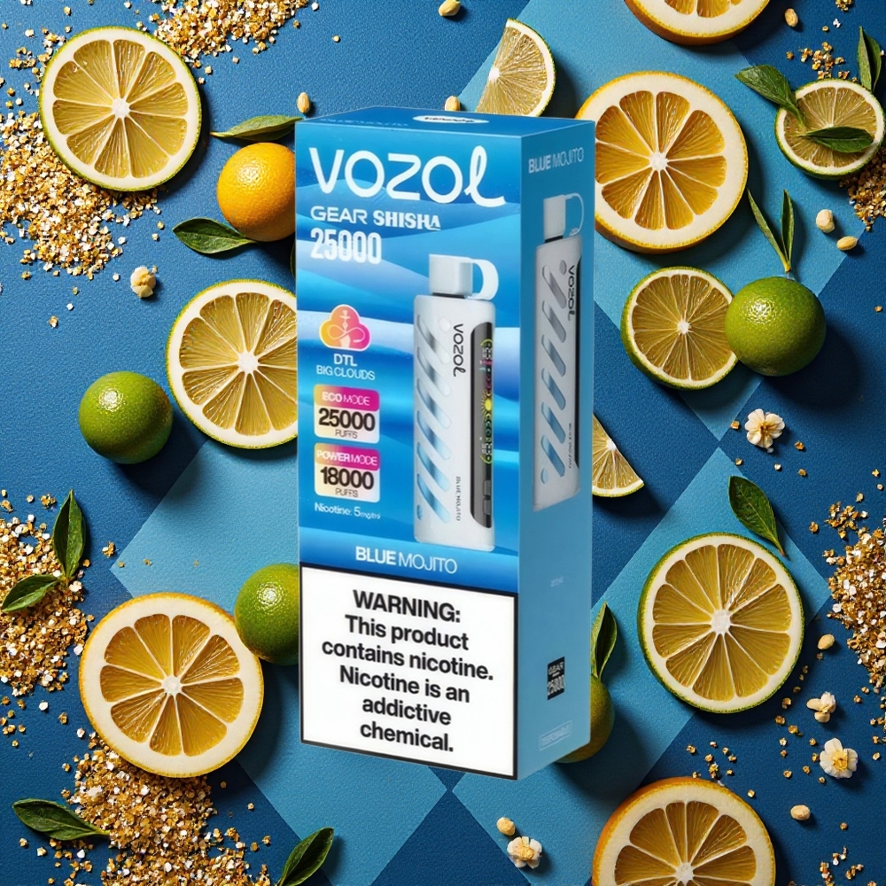 VOZOL Gear Shisha 25000 Puffs Mojito Azul 30 Sabores Dual Mesh