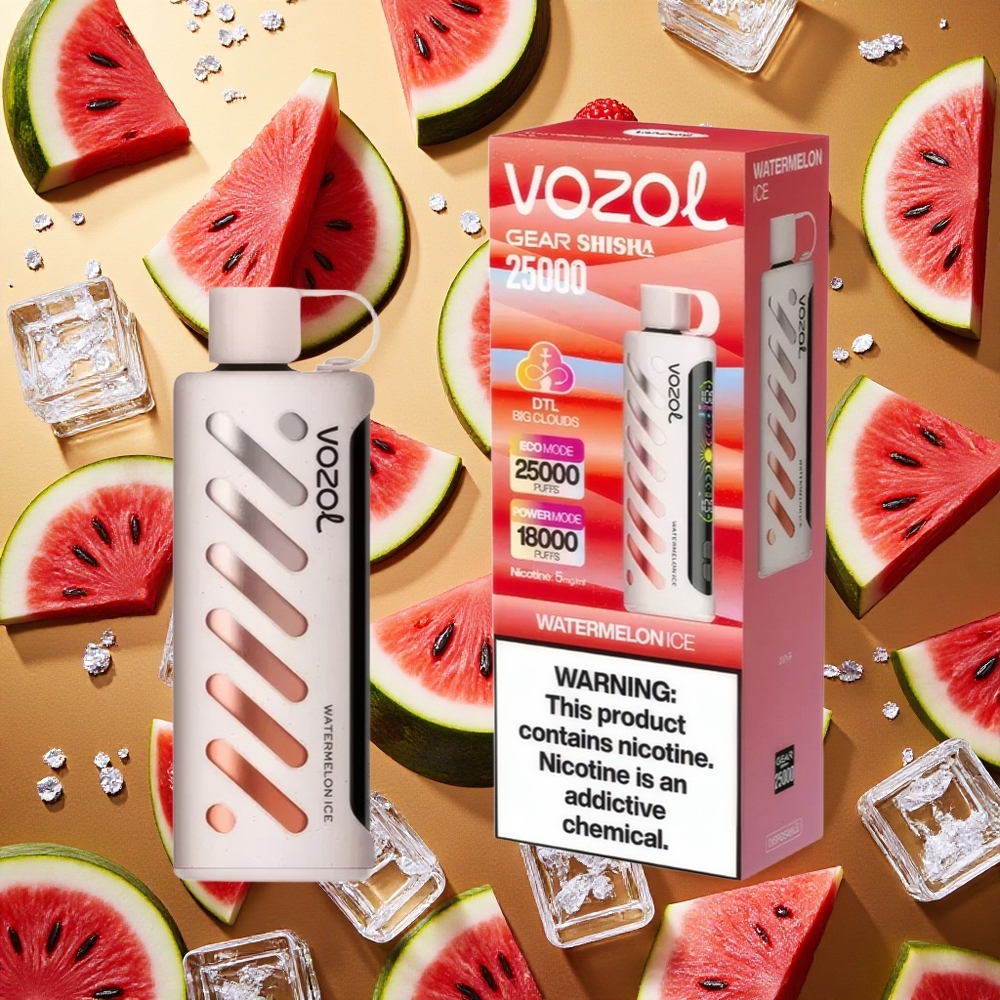 VOZOL Gear Shisha 25000 Puffs Sandía Helada 30 Sabores Dual Mesh