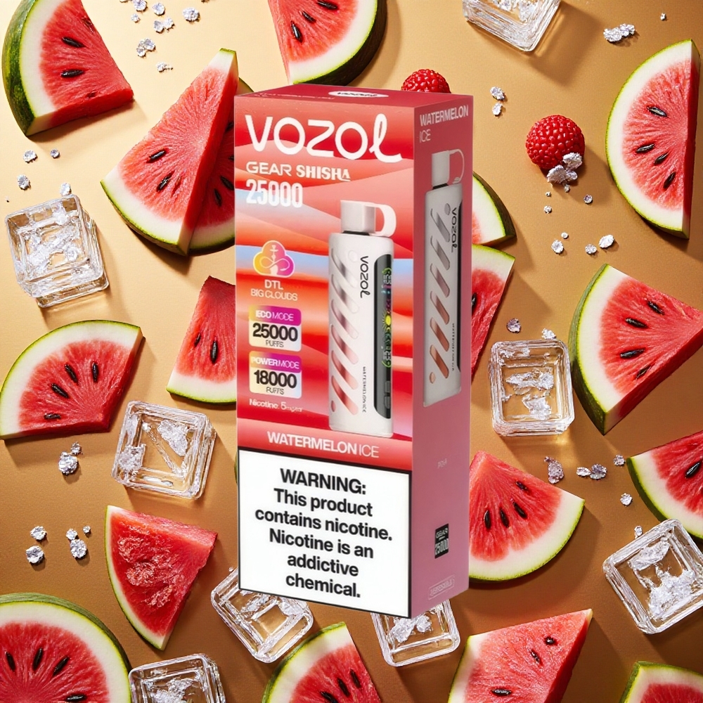 VOZOL Gear Shisha 25000 Puffs Sandía Helada 30 Sabores Dual Mesh