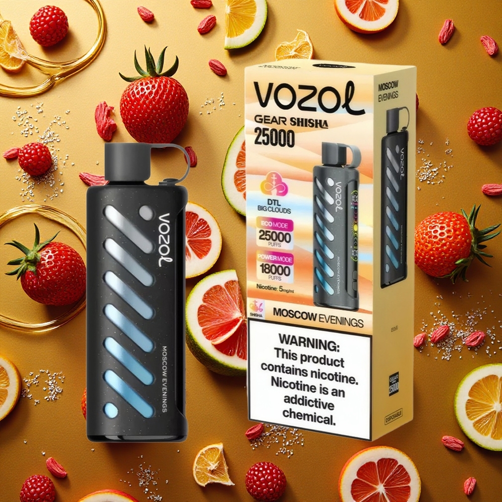 VOZOL Gear Shisha 25000 Puffs Tardes de Moscú Dual Mesh Vape Desechable