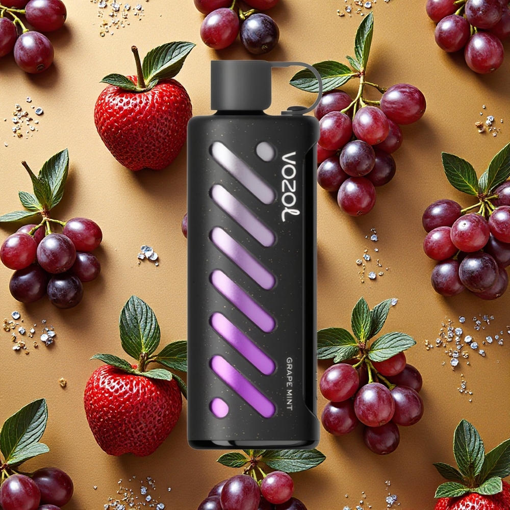 VOZOL Gear Shisha 25000 Puffs Uva Menta Dual Mesh Dual Modes 1000mAh Vape Desechable