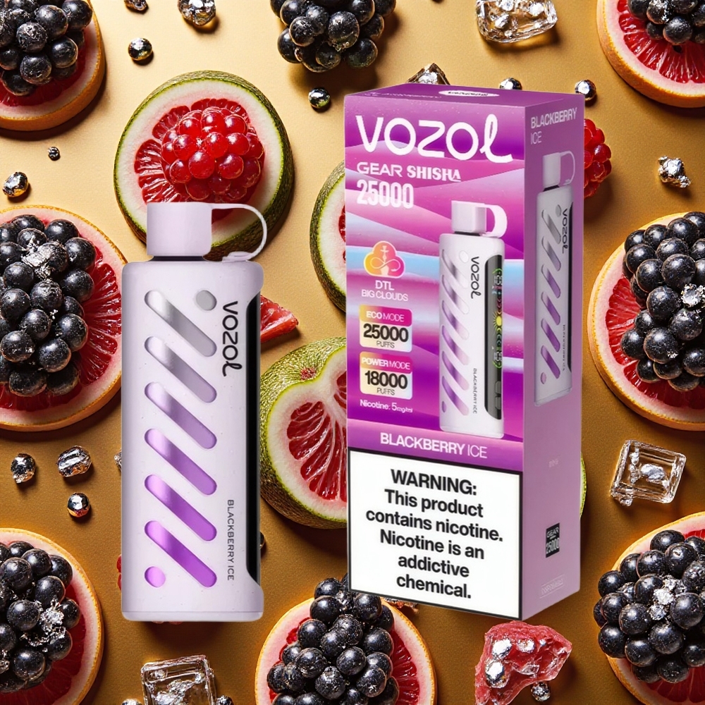 VOZOL Gear Shisha 25000 Puffs Zarzamora Helada Dual Mesh Dual Modes S.i.L.C Tech