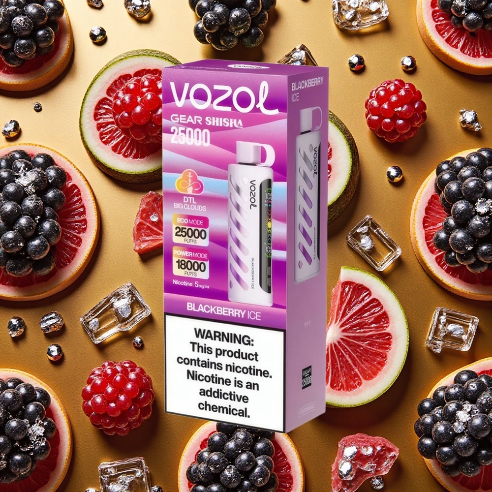 VOZOL Gear Shisha 25000 Puffs Zarzamora Helada Dual Mesh Dual Modes S.i.L.C Tech