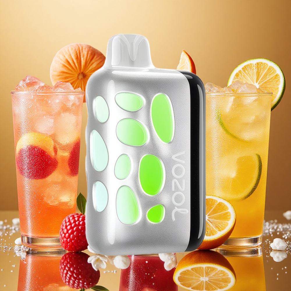 VOZOL RAVE 40000 Vape Desechable Melocotón Frambuesa Limonada con Carga Rápida 80% en 20 Min