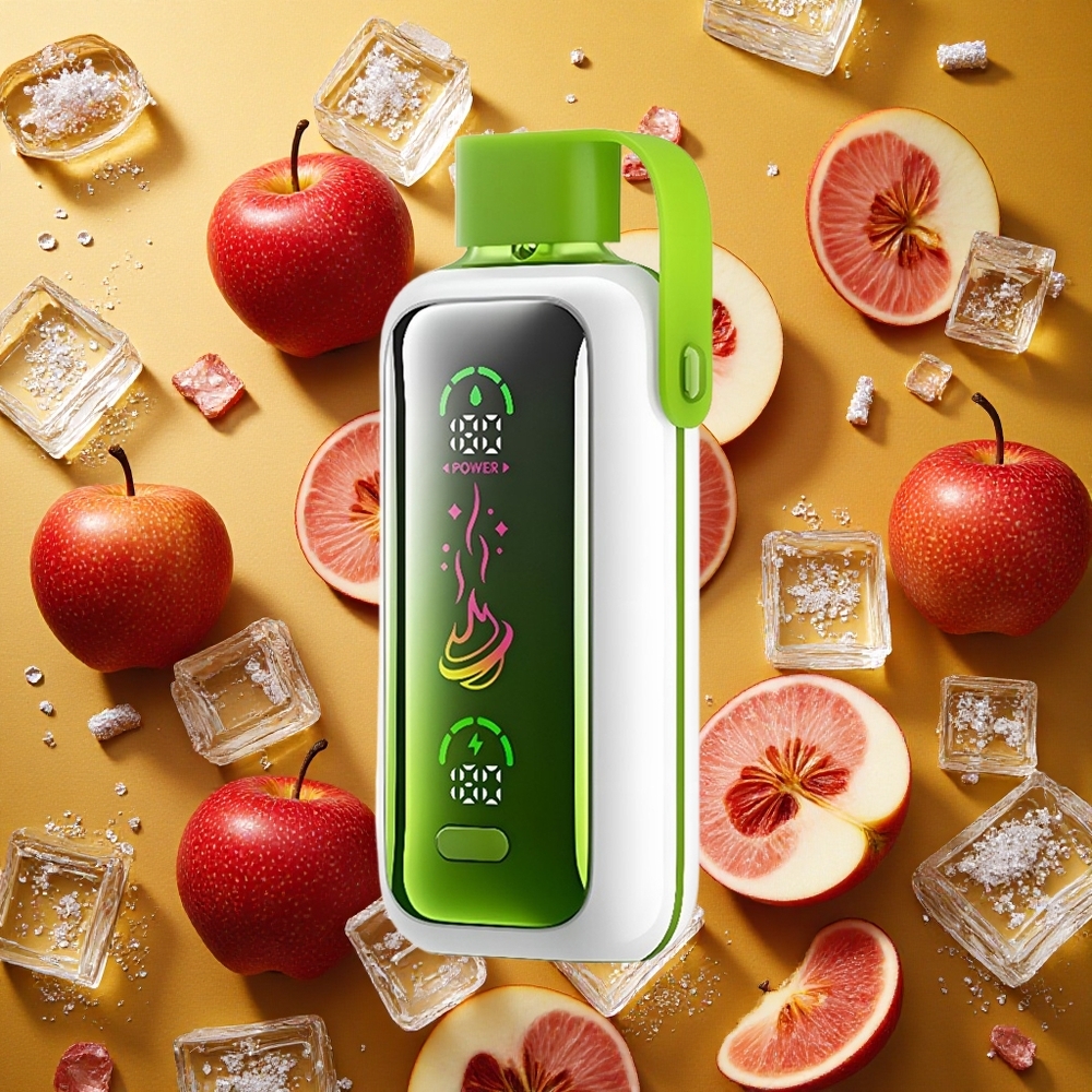 VOZOL Star 20000 Puffs Vape Doble Manzana Hielo con Pantalla HD 2.2" y Dual Mesh